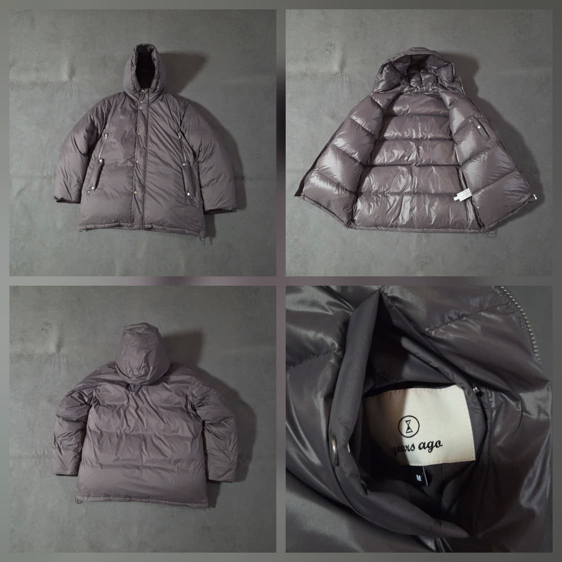 이얼즈어고 그레이퍼플 오버사이즈 푸퍼 구스다운 패딩 상품이미지4