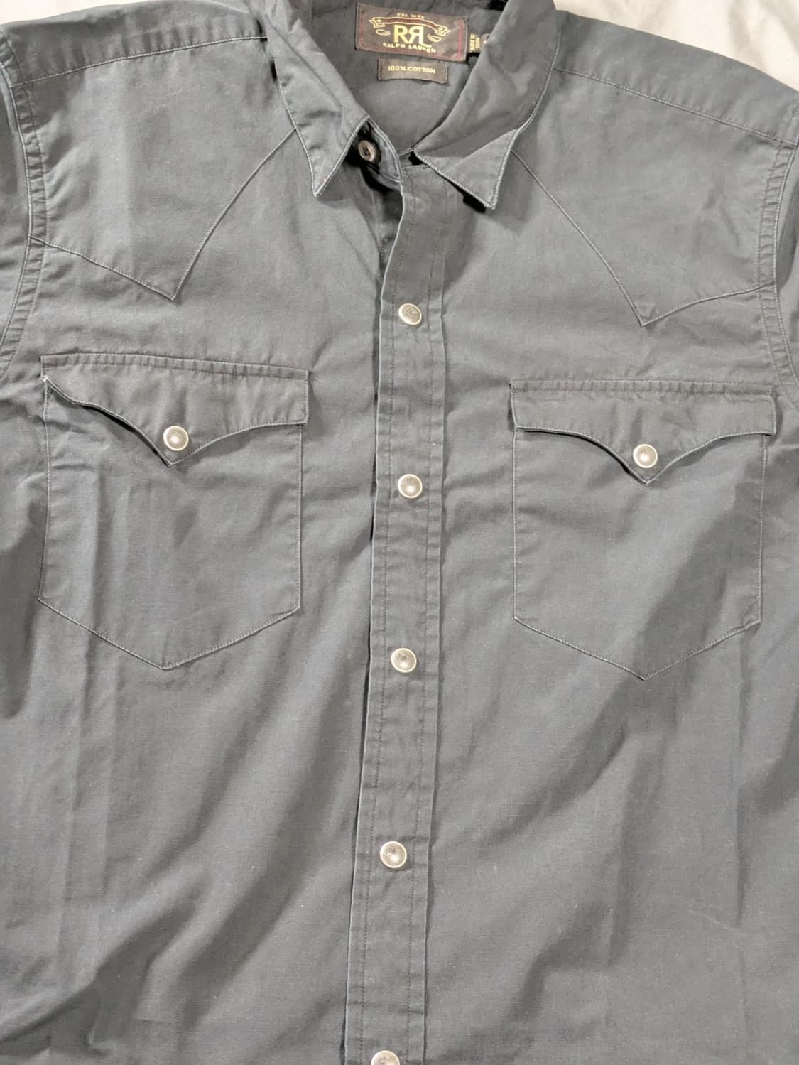 RRL 더블알엘 트윌 웨스턴 셔츠 그레이 상품이미지3