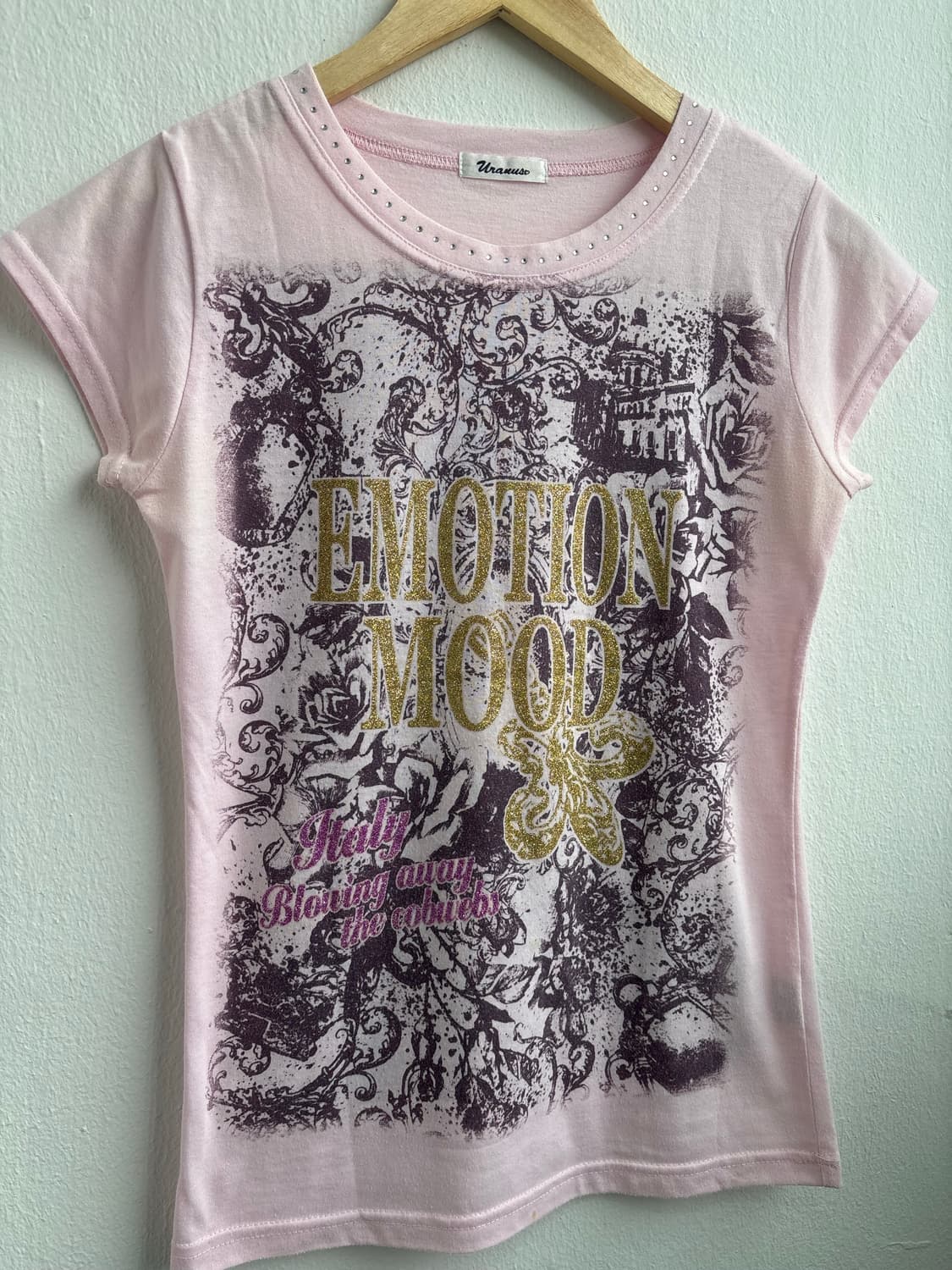 Japanese Vintage Pink Graphic T-shirt 상품이미지2