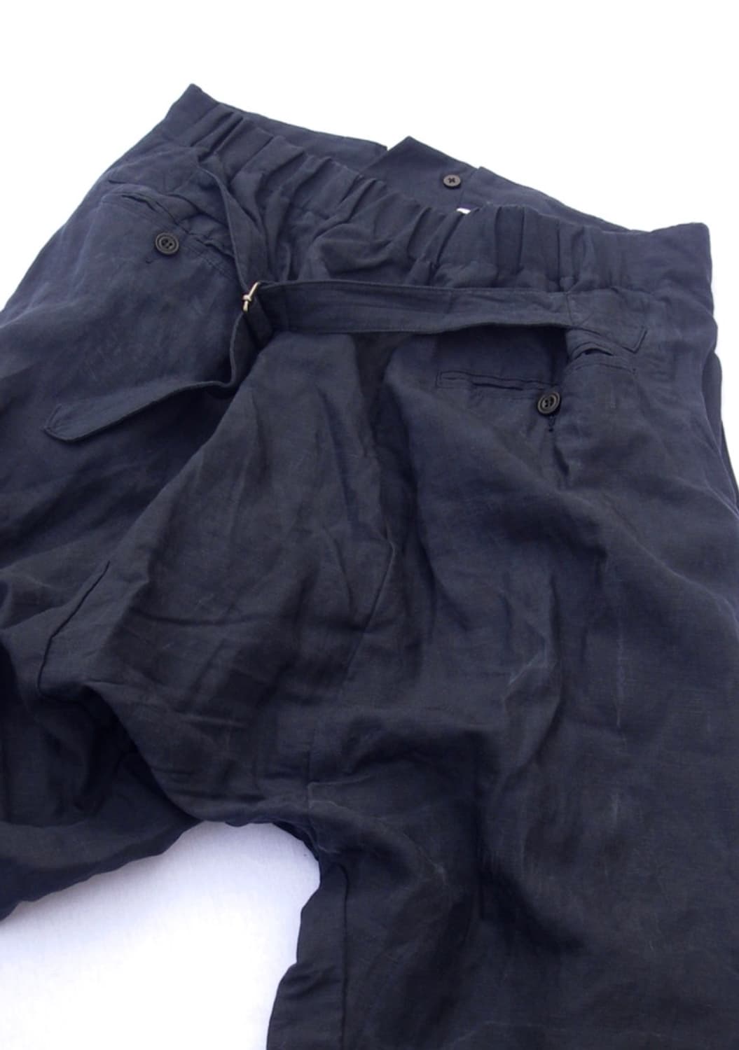 Natural-dyed Drop-crotch Trousers Indigo 상품이미지3