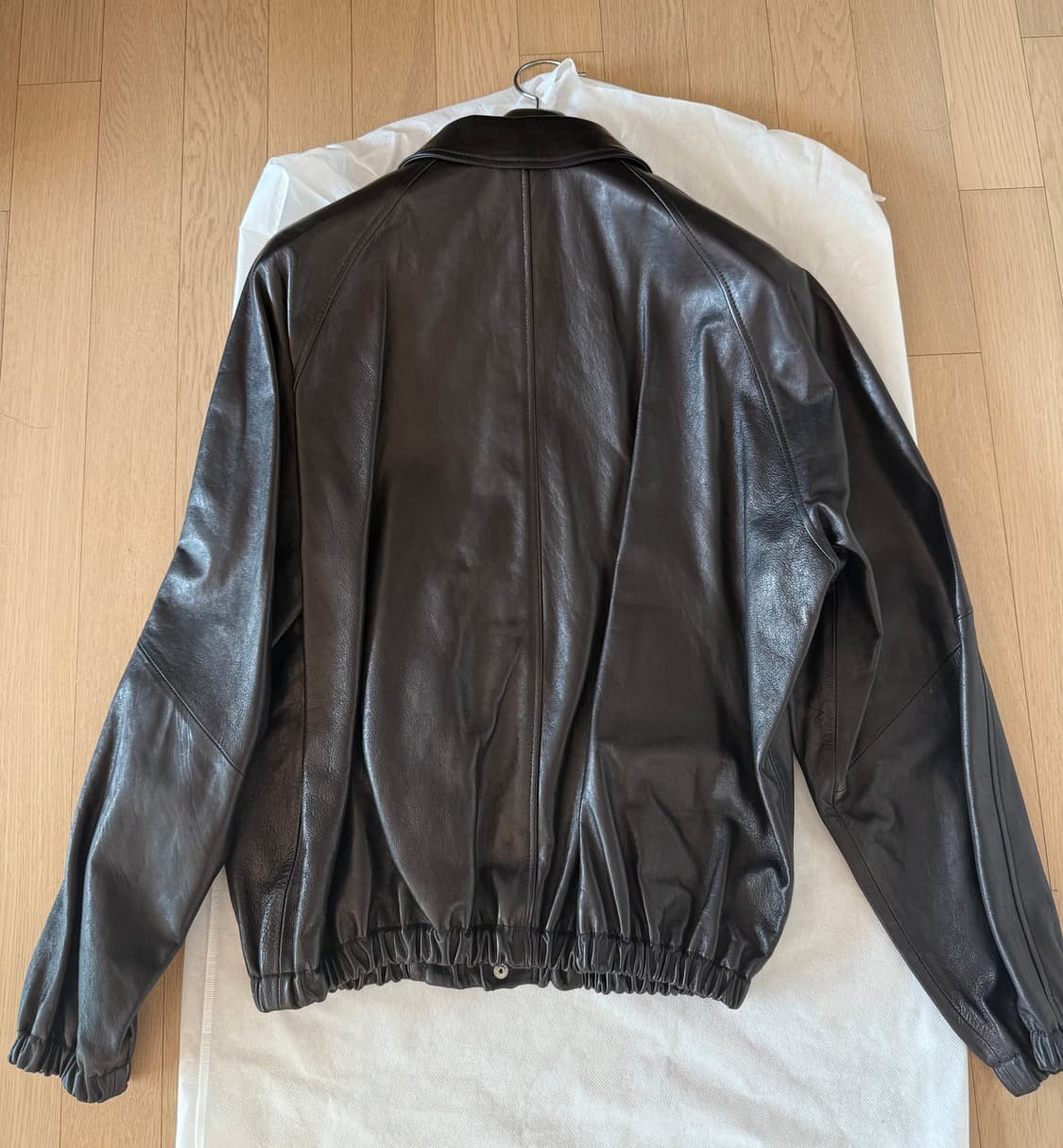 우드비 Wouldbe Lamb Leather Coach Jacket 상품이미지5