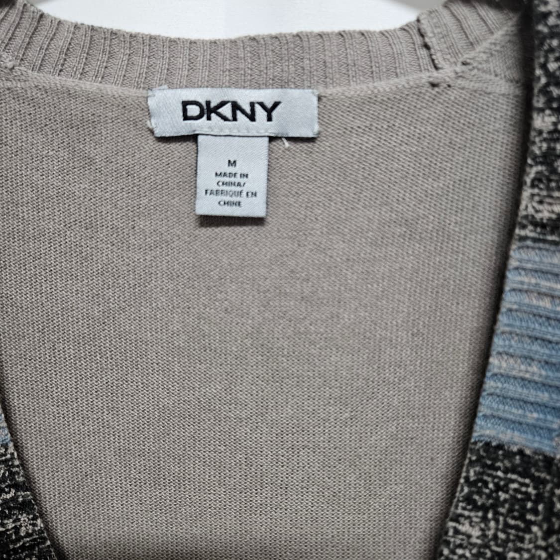 DKNY 스트라이프 코튼 가디건 M 상품이미지3