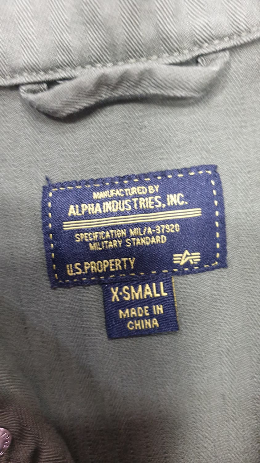 ALPHA INDUSTRIES 야상 자켓 X-SMALL 카키 상품이미지3