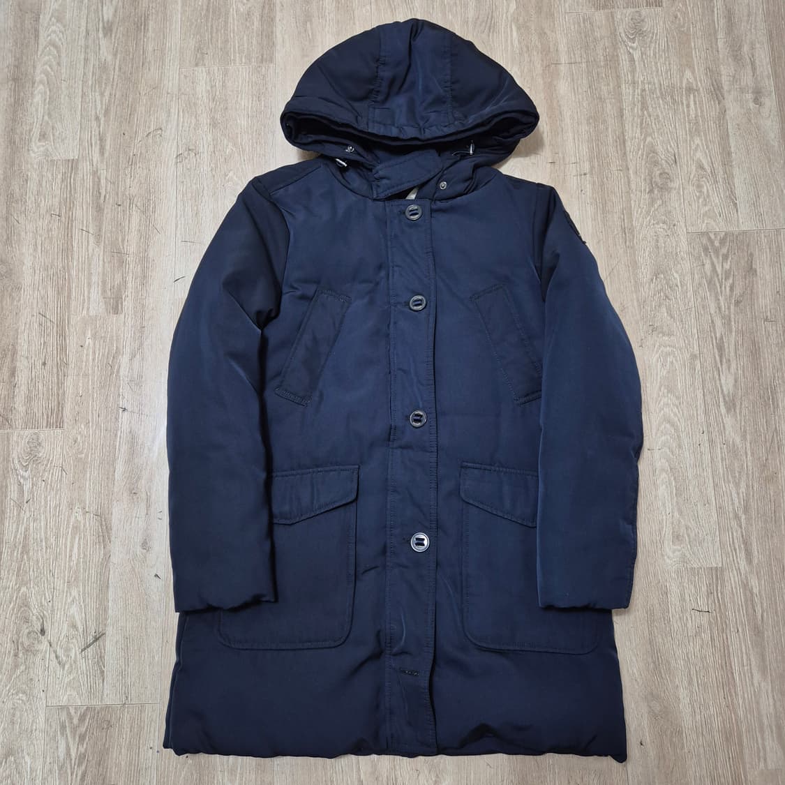 타미힐피거 스몰플래그 덕다운 후드 롱패딩 코트 상품이미지1