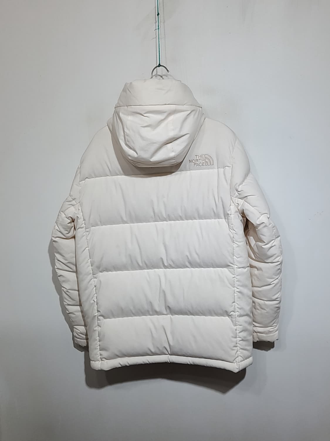 (L) 노스페이스 구스다운 패딩점퍼 크림색 거위털 후드자켓  상품이미지7