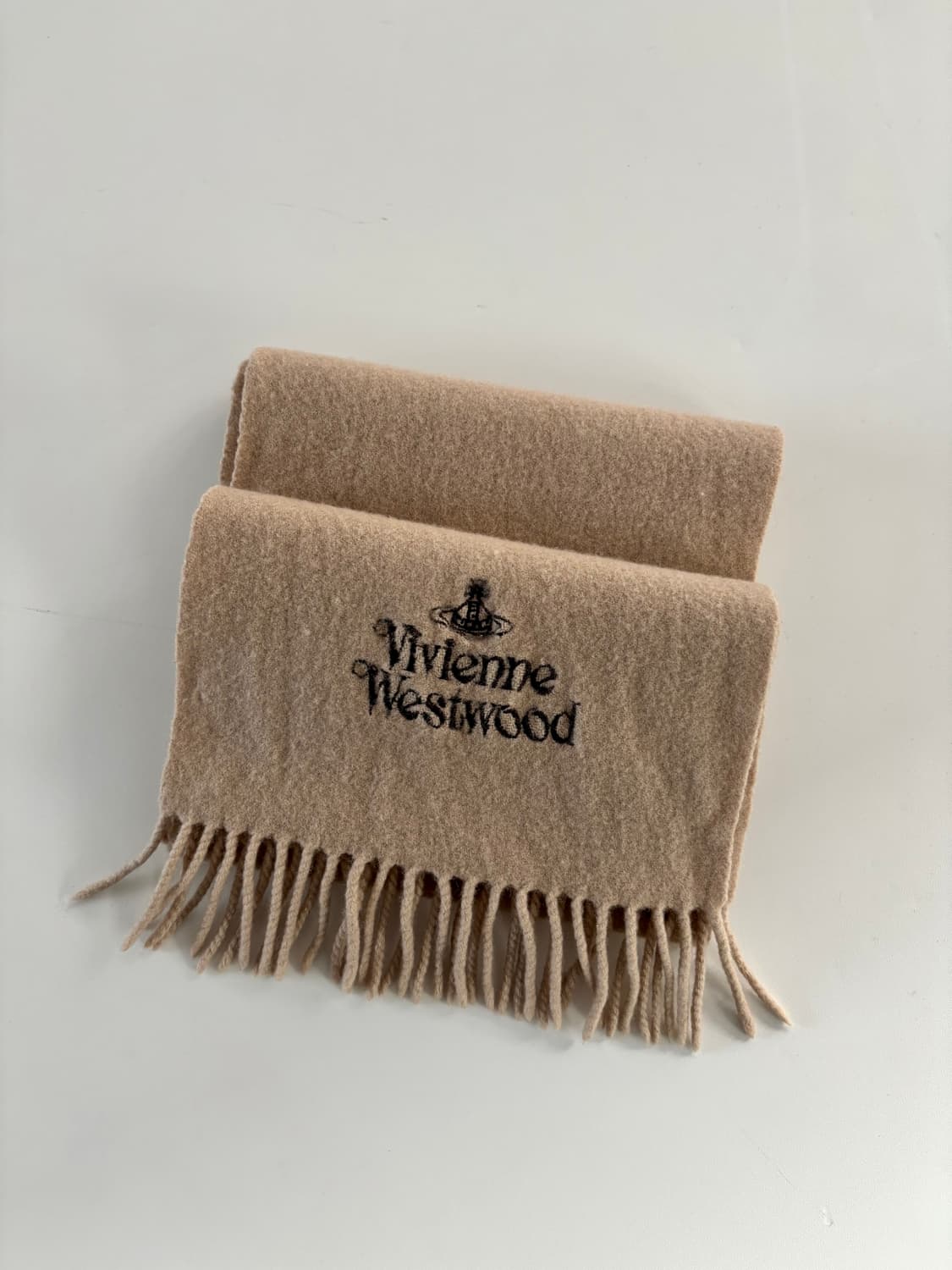 Vivienne Westwood 비비안웨스트우드 울 베이지 머플러 상품이미지5