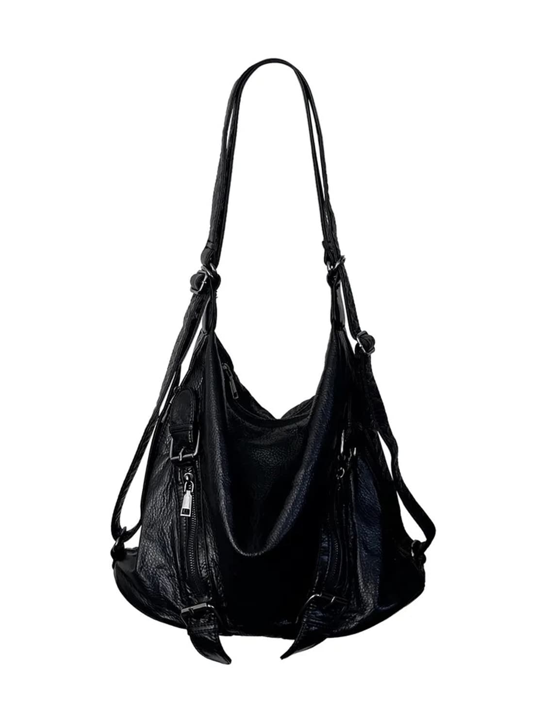 블랙 가죽 숄더백 & 백팩 상품이미지1