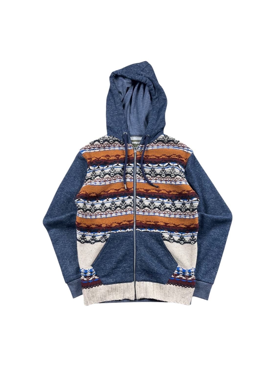 Desigual 니트 판넬 후드집업 상품이미지1