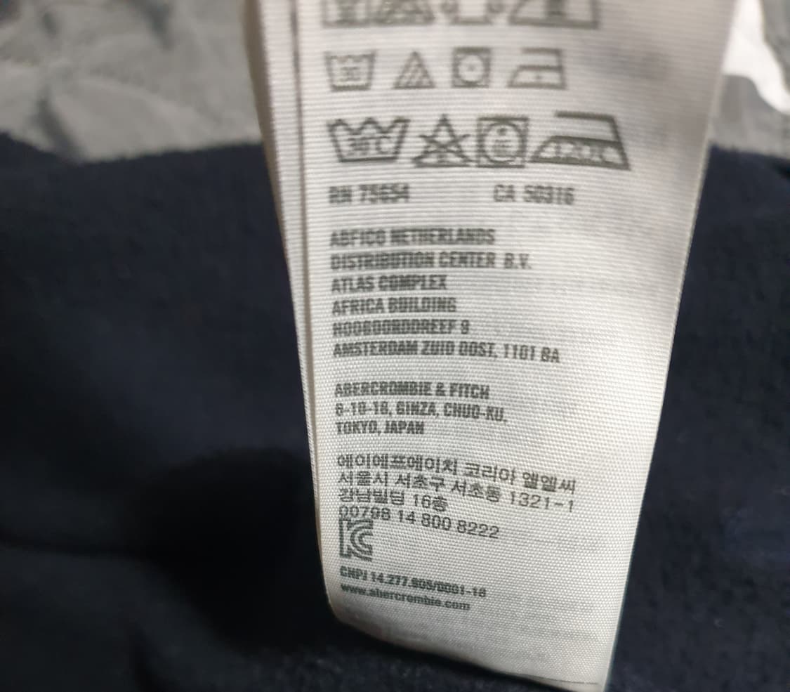 아베크롬비 빈티지 딱붙핏 기모 후드집업 (XS) 상품이미지4