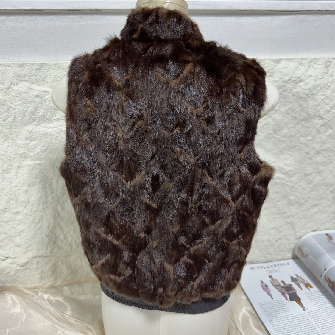 빈티지 밍크 조끼 베스트 상품이미지4