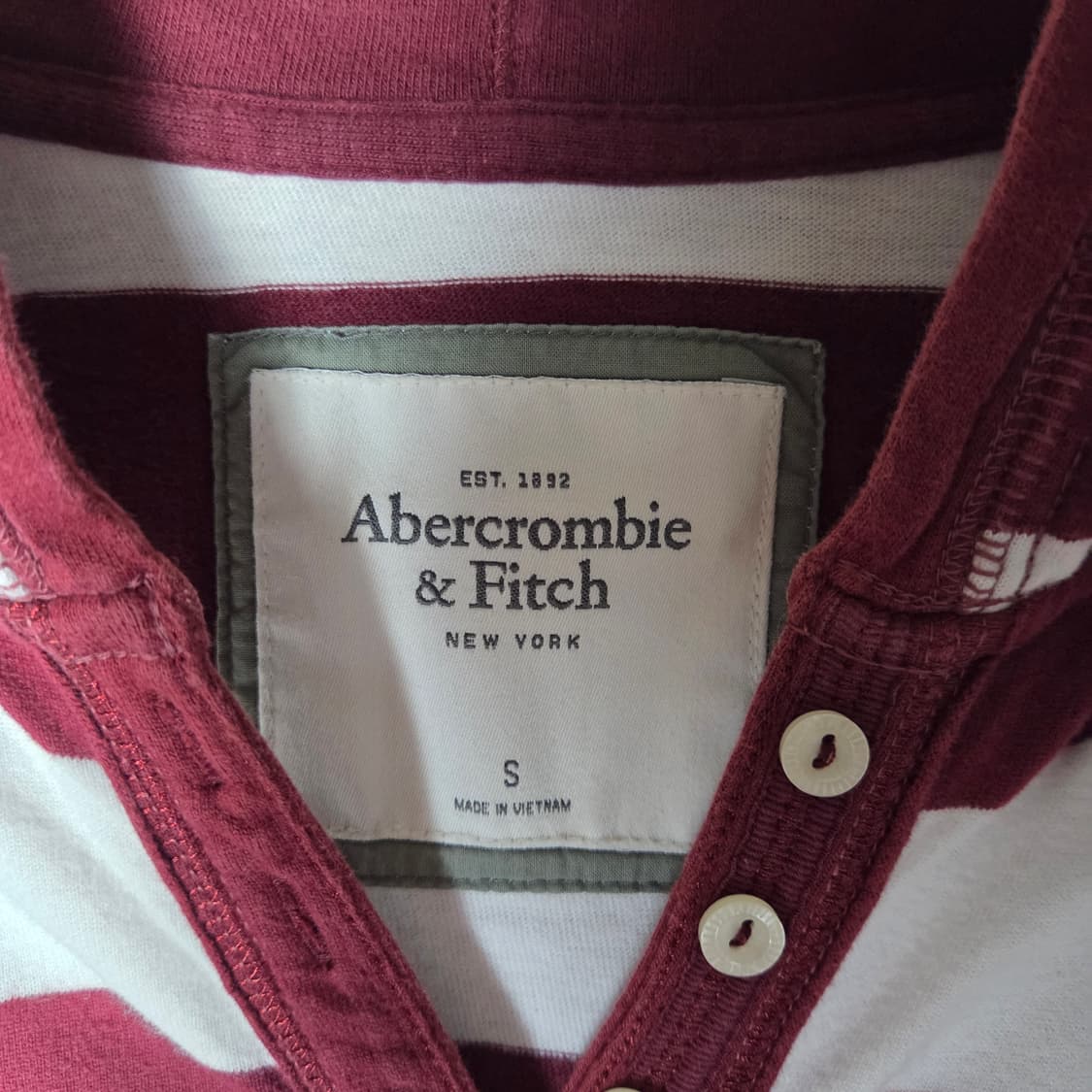 [A&F] 아베크롬비 딱붙 스트라이프 후디 롱슬리브 상품이미지4