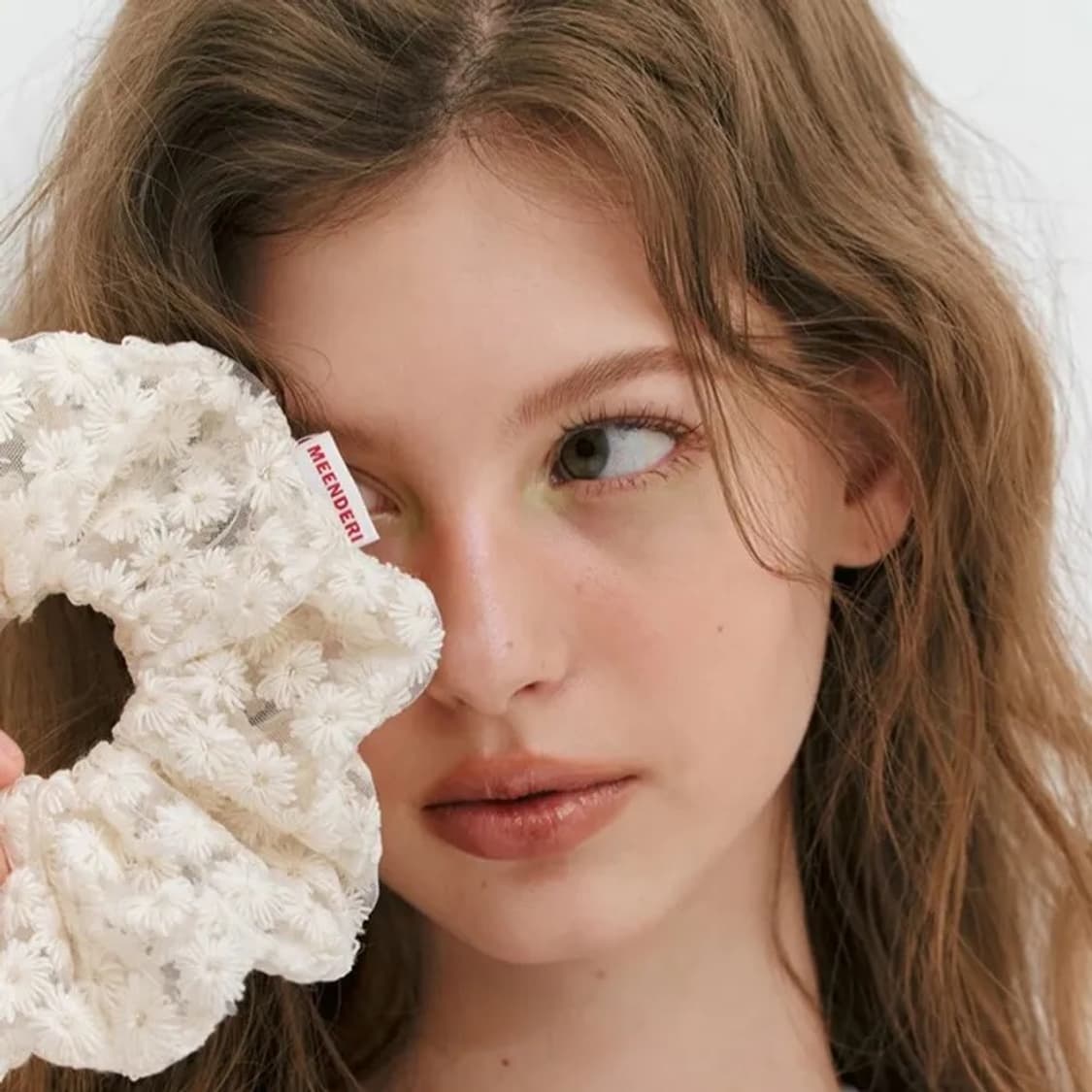민더리 플라워 레이스 스크런치 상품이미지2