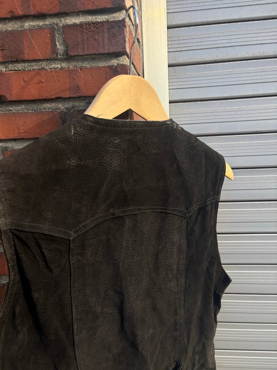 Vintage Black Leather Western Vest  상품이미지7