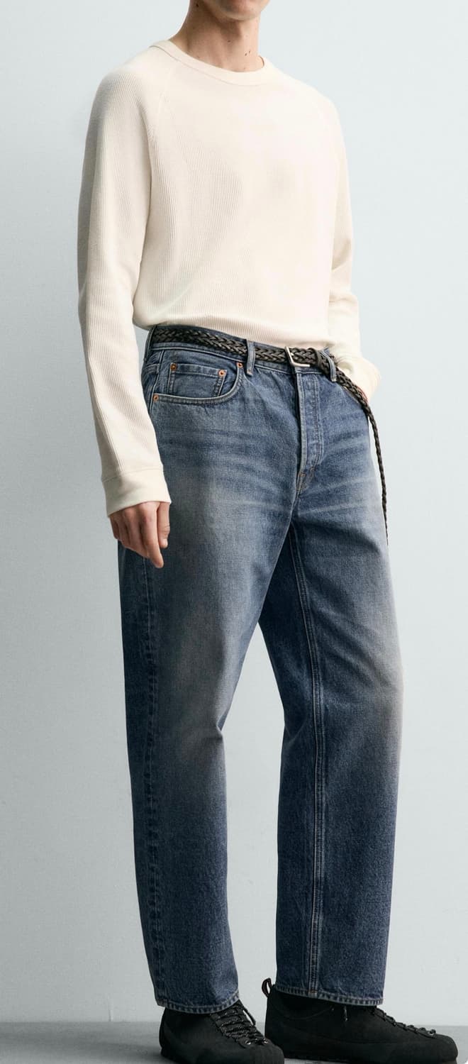 ZARA 아론레바인 와플 텍스쳐 티셔츠 상품이미지2