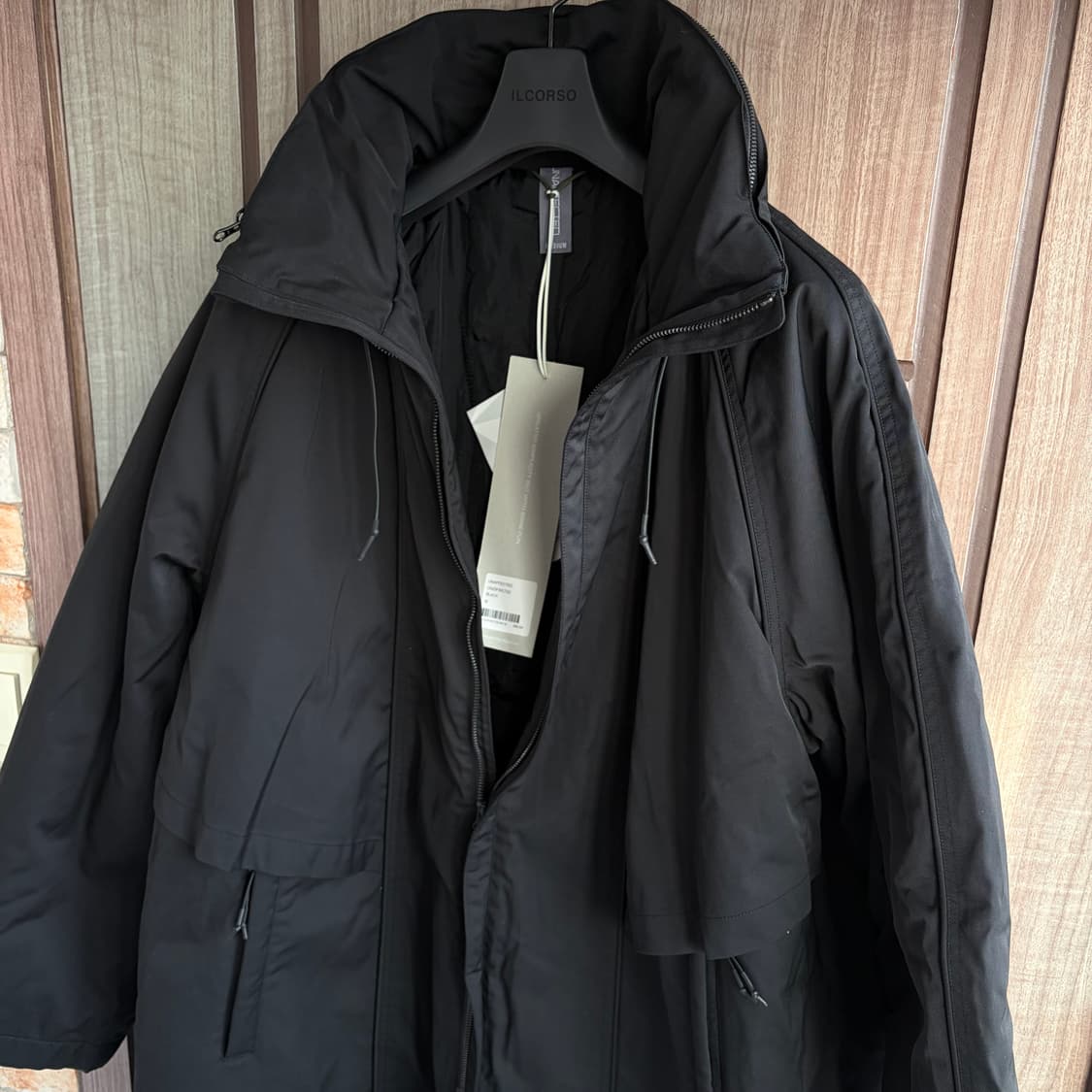 새상품(M)언어펙티드 파라슈트 코트 블랙 상품이미지2