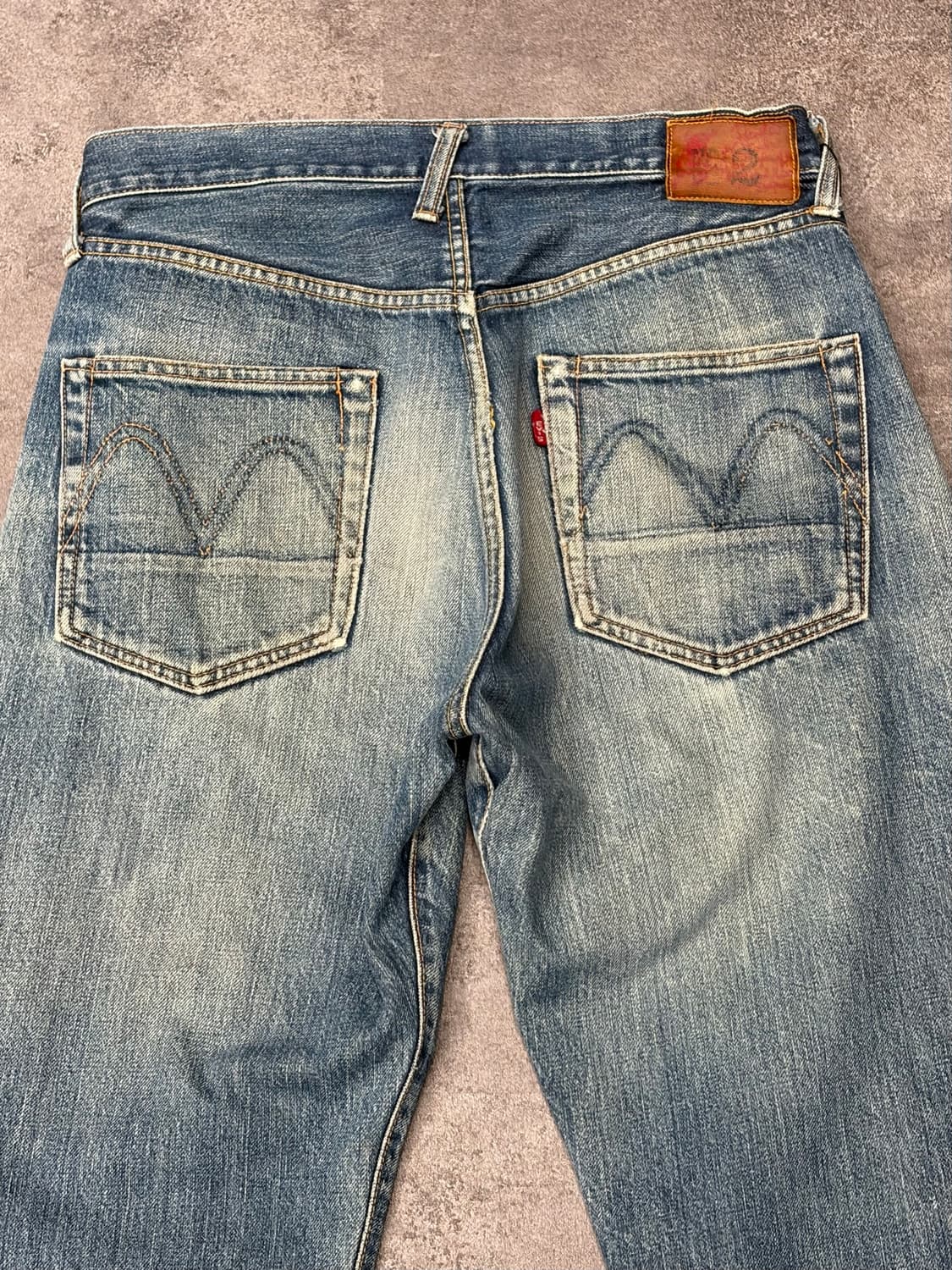 90s Evisu 에비수 초기형 evis 황소패치 셀비지 데님 상품이미지5