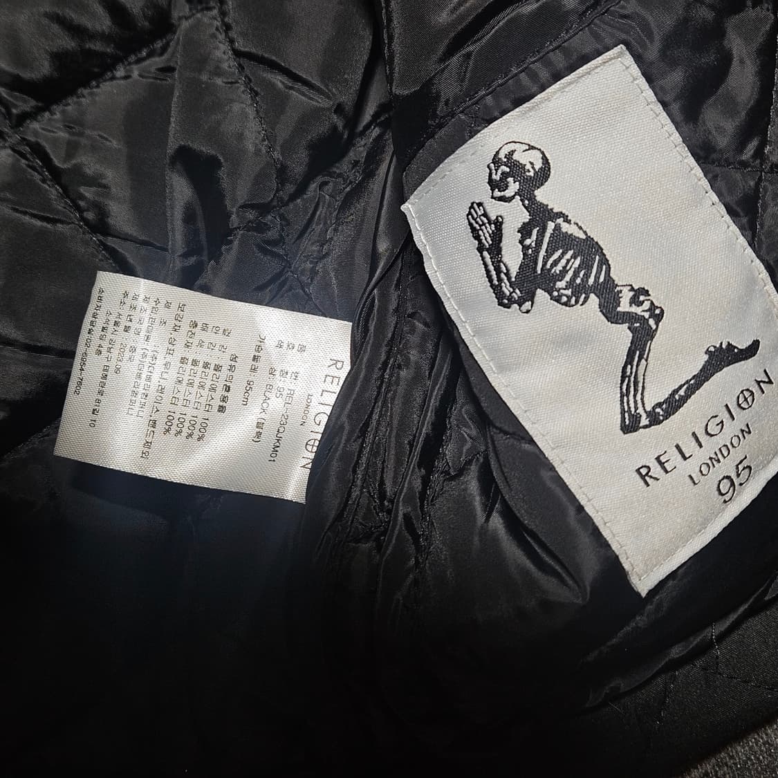 RELIGION 퀼팅 자켓 블랙 95 상품이미지6