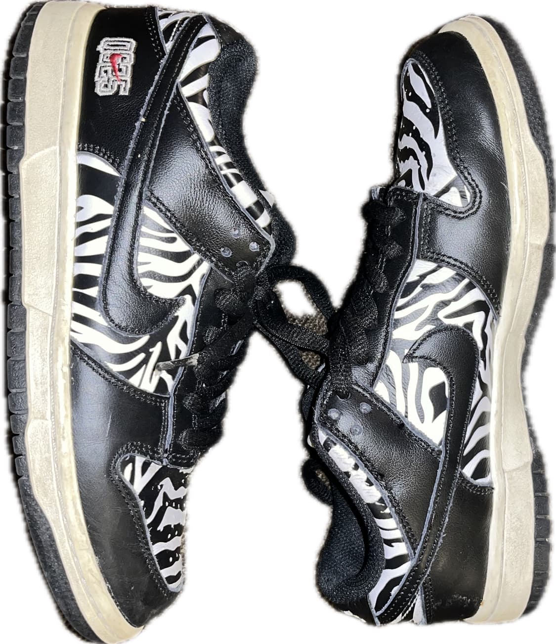 나이키 SB 쿼터스낵 덩크 로우 블랙 제브라 235 상품이미지2