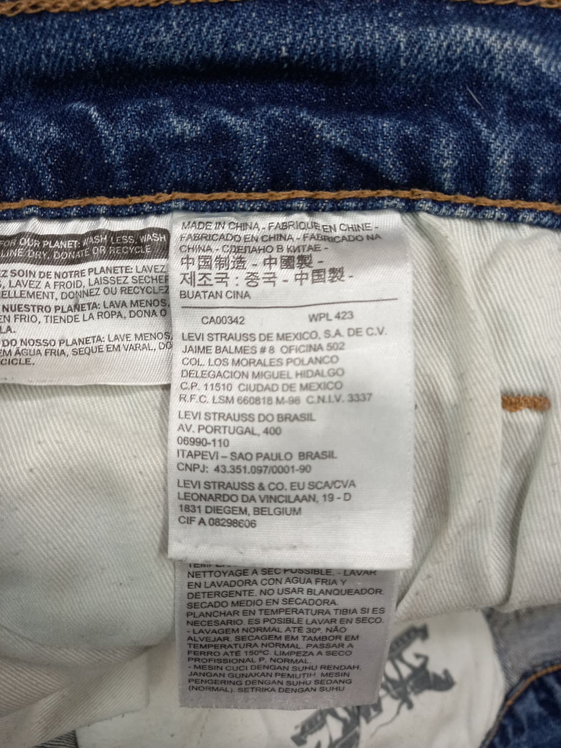 34 리바이스505C 오렌지탭 워싱 스판 슬림일자진 34-575 상품이미지8