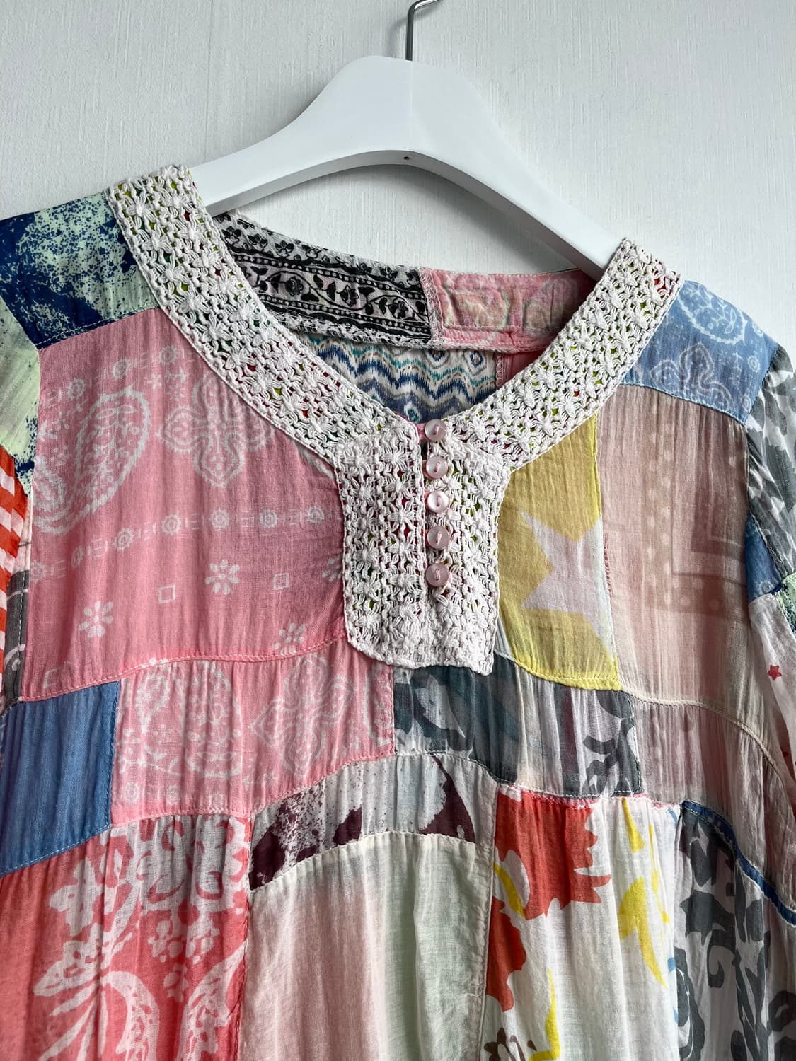 Burette Club 빈티지 체크패치 블라우스 상품이미지2