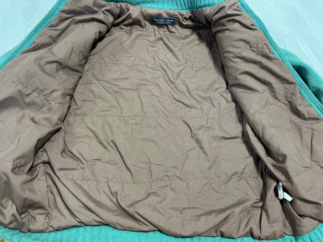 써스데이아일랜드 콤비 니트집업 M 상품이미지5