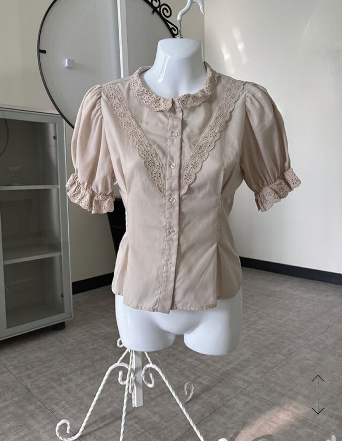 vintage 퍼프 블라우스 허리밴딩 상품이미지1