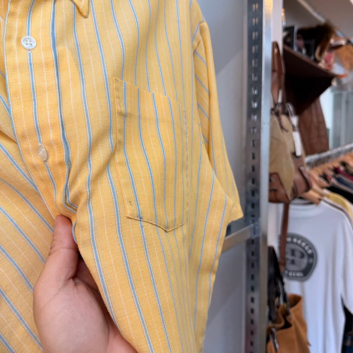 70S SEARS 스트라이프 반팔 셔츠 미국빈티지 일본생산 상품이미지4