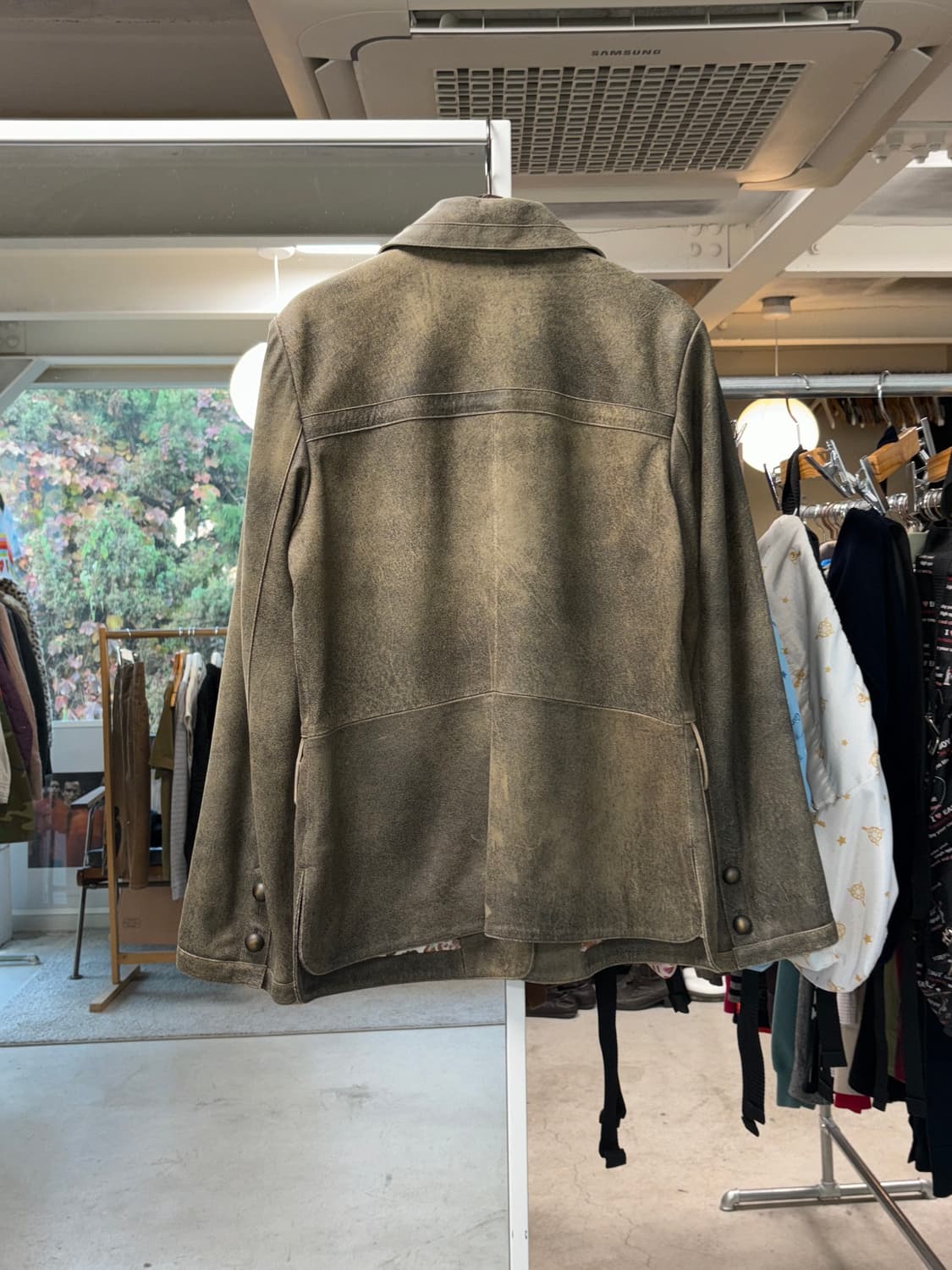 빈티지 페이크 레더 자켓 상품이미지3