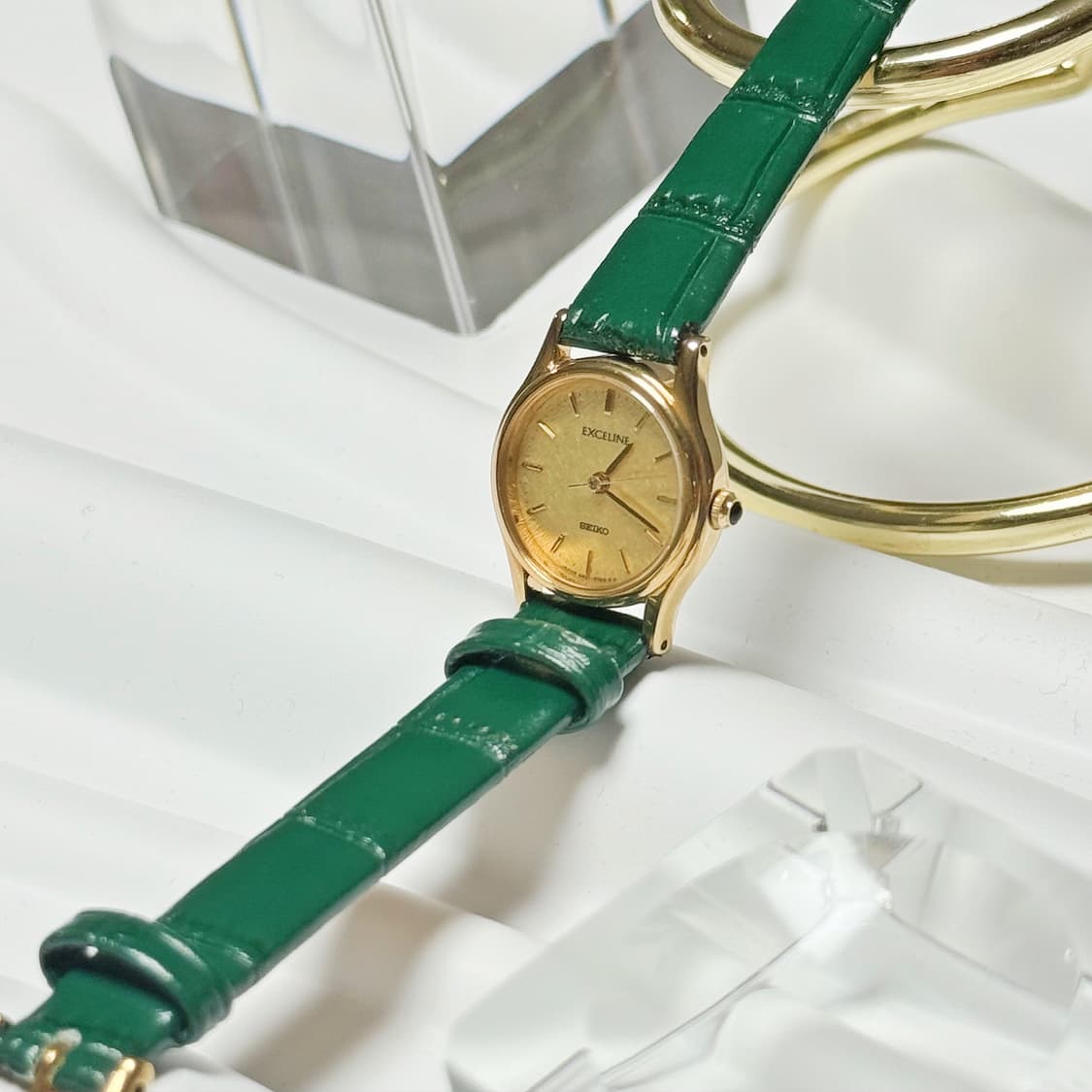 80's90's 세이코 빈티지 돌체 골드 린넨 다이얼 워치 상품이미지3