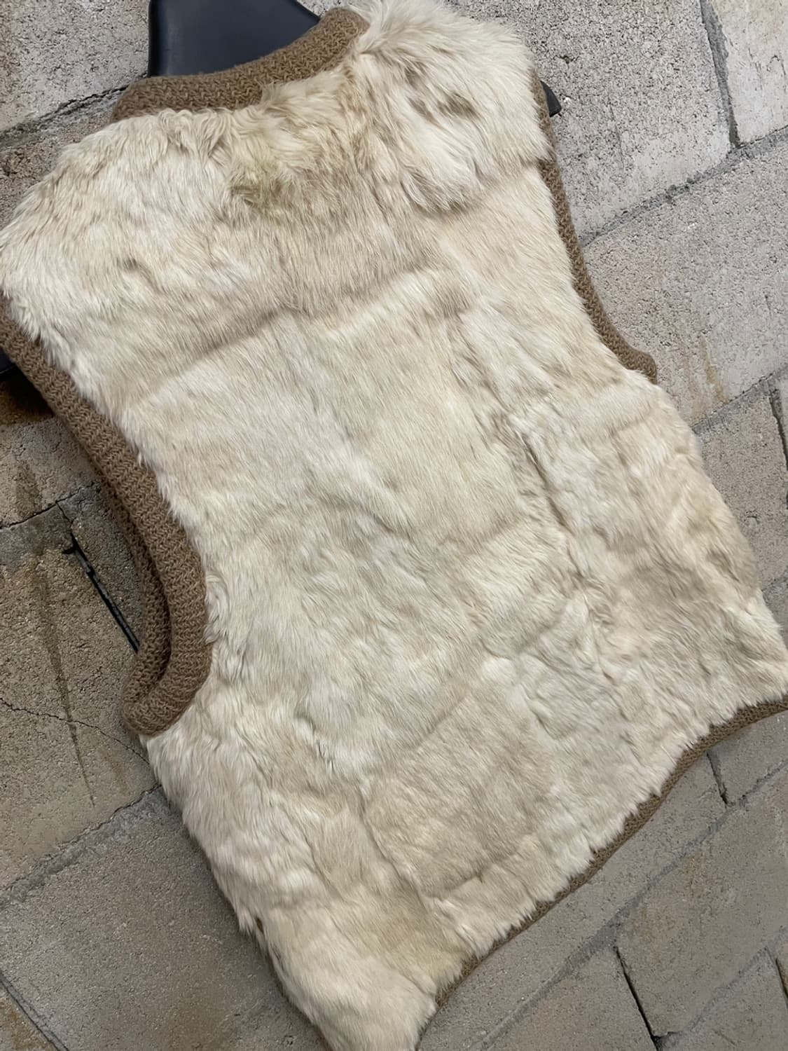 Vintage Real French Rabbit Fur Vest 상품이미지5