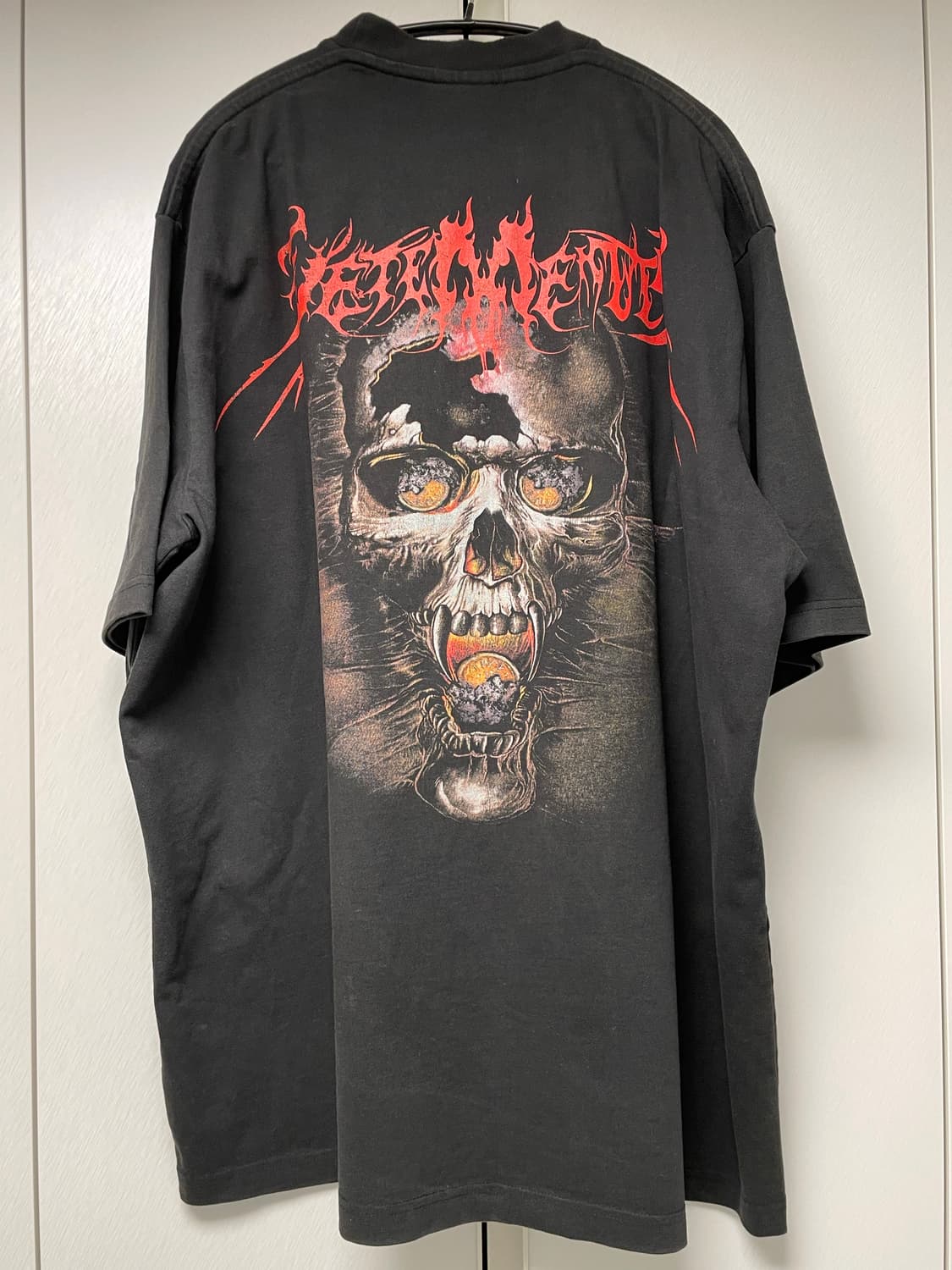 베트멍 메탈 로고 스컬 오버사이즈 티셔츠 상품이미지2