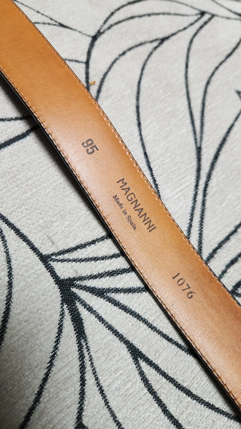 맥나니 Magnanni 남성 가죽 벨트 1076 95 107cm 36인치 상품이미지2