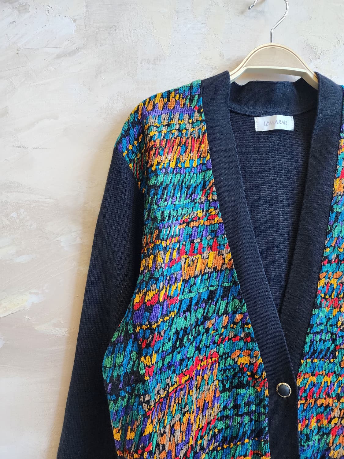 블랙 패턴 가디건 상품이미지2