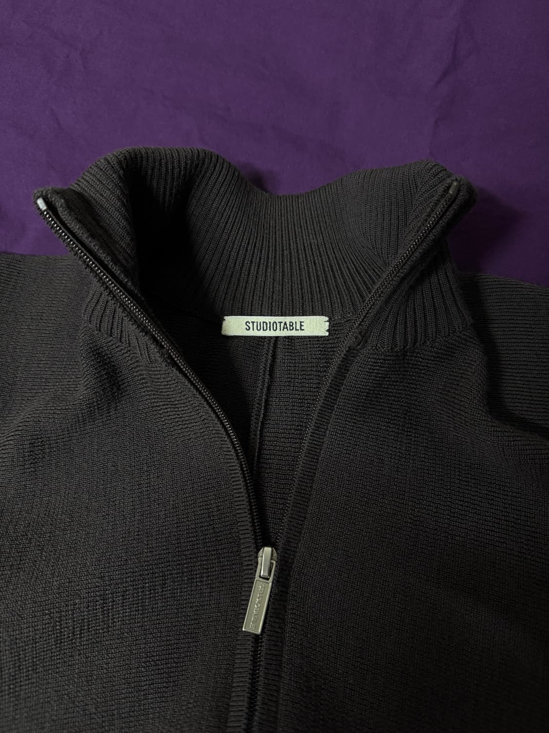 스튜디오테이블 CURVED TWO TONE WOOL ZIP-UP 상품이미지6