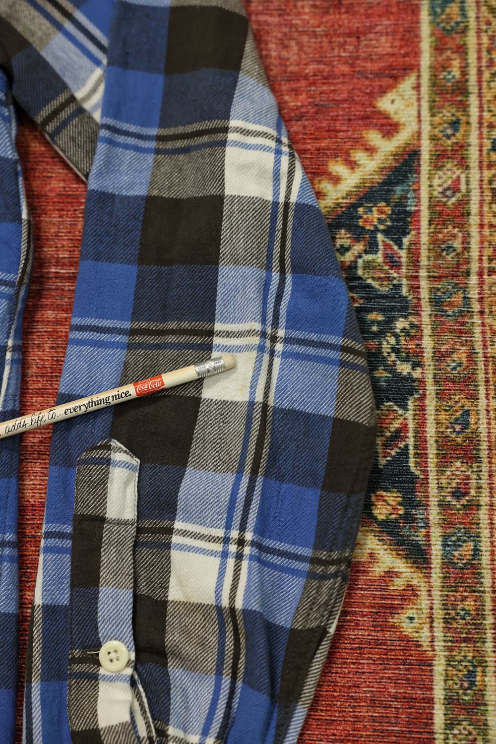 폴로랄프로렌 블루 플란넬 체크셔츠 판매 상품이미지4