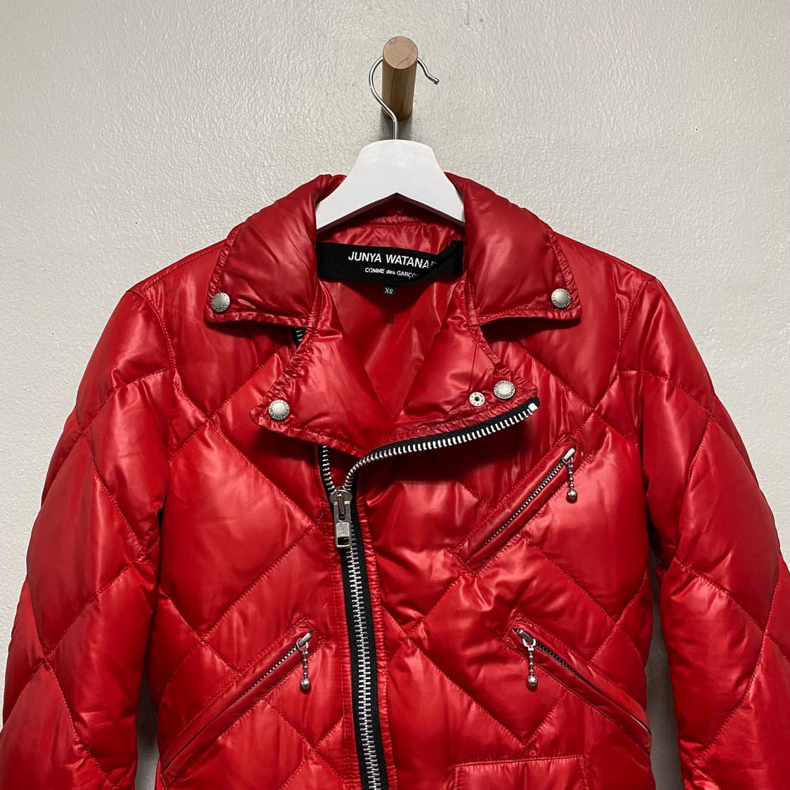 꼼데가르송 퀼팅 구스다운 패딩 라이더 자켓 상품이미지2