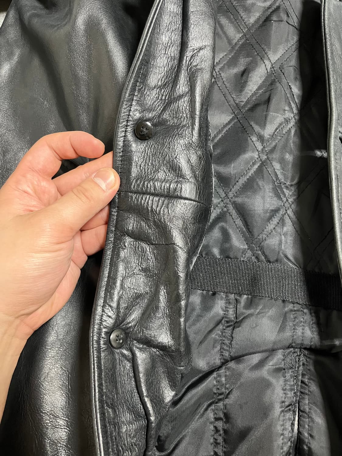 [GAP] old gap 올드갭 레더 카코트 블랙 xxs 상품이미지6