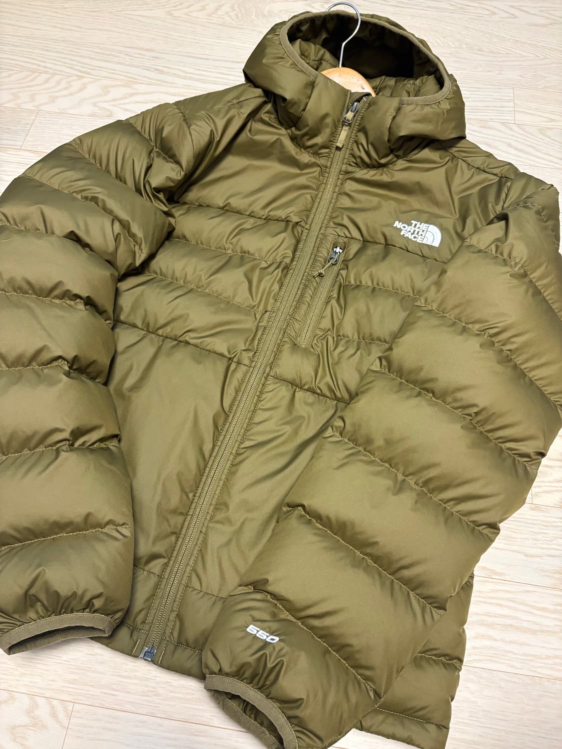노스페이스 경량 아콘카구아2 후디 패딩 밀리터리 올리브 공용 s 상품이미지4