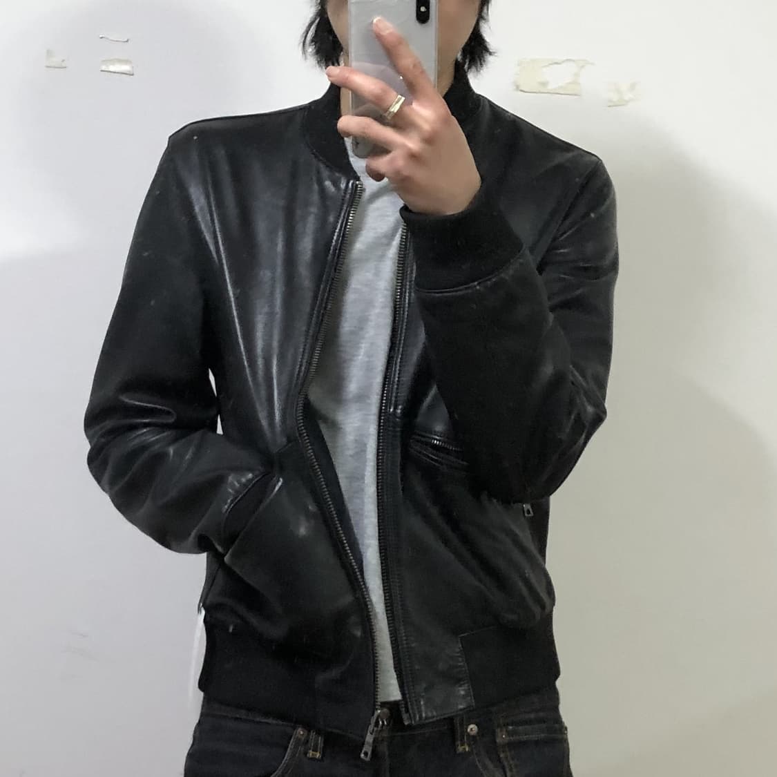 타미힐피거 리버시블 레더 봄버자켓  상품이미지5