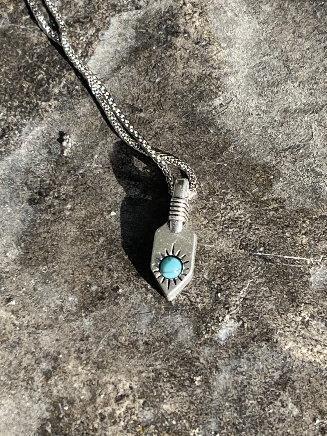 빈티지 터키석 팬던트 목걸이 (45+5cm) 상품이미지1