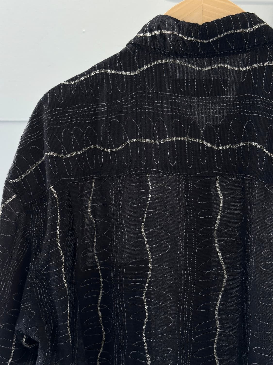 Irregularity pattern sheer fabric shirt 상품이미지7