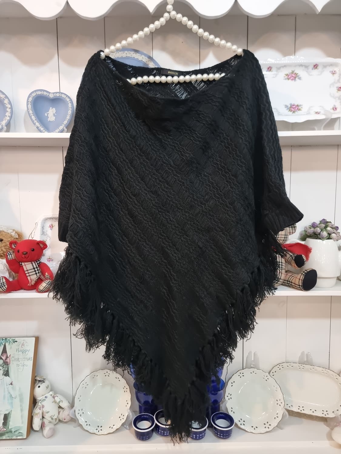 블랙 니트 케이프 / 망또 상품이미지1