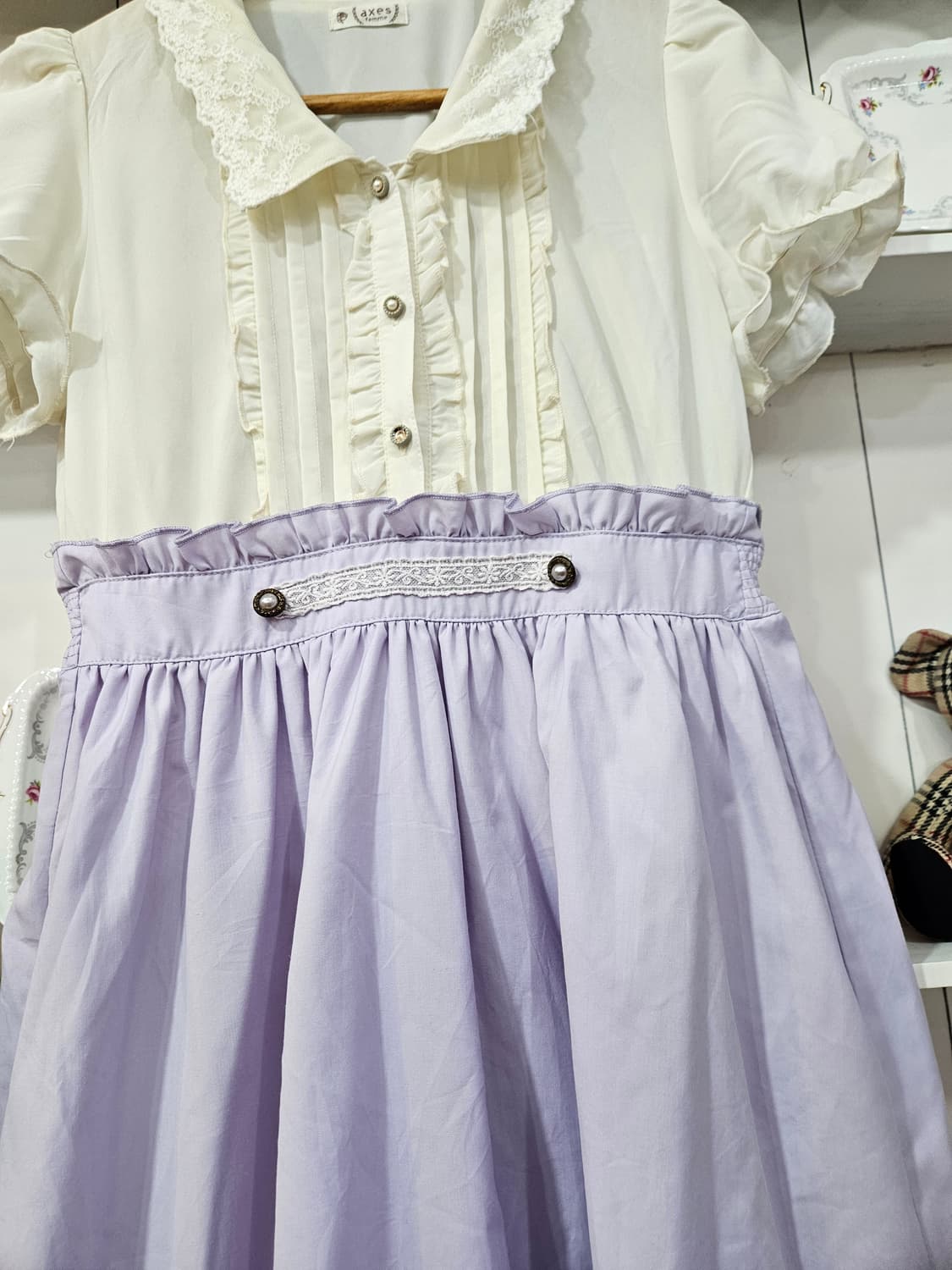 (Axes Femme) 라벤더 레이스 레이어드 원피스 상품이미지4