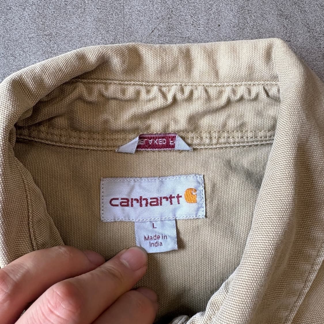 칼하트 오리지널 베이지 긴팔 셔츠 상품이미지5