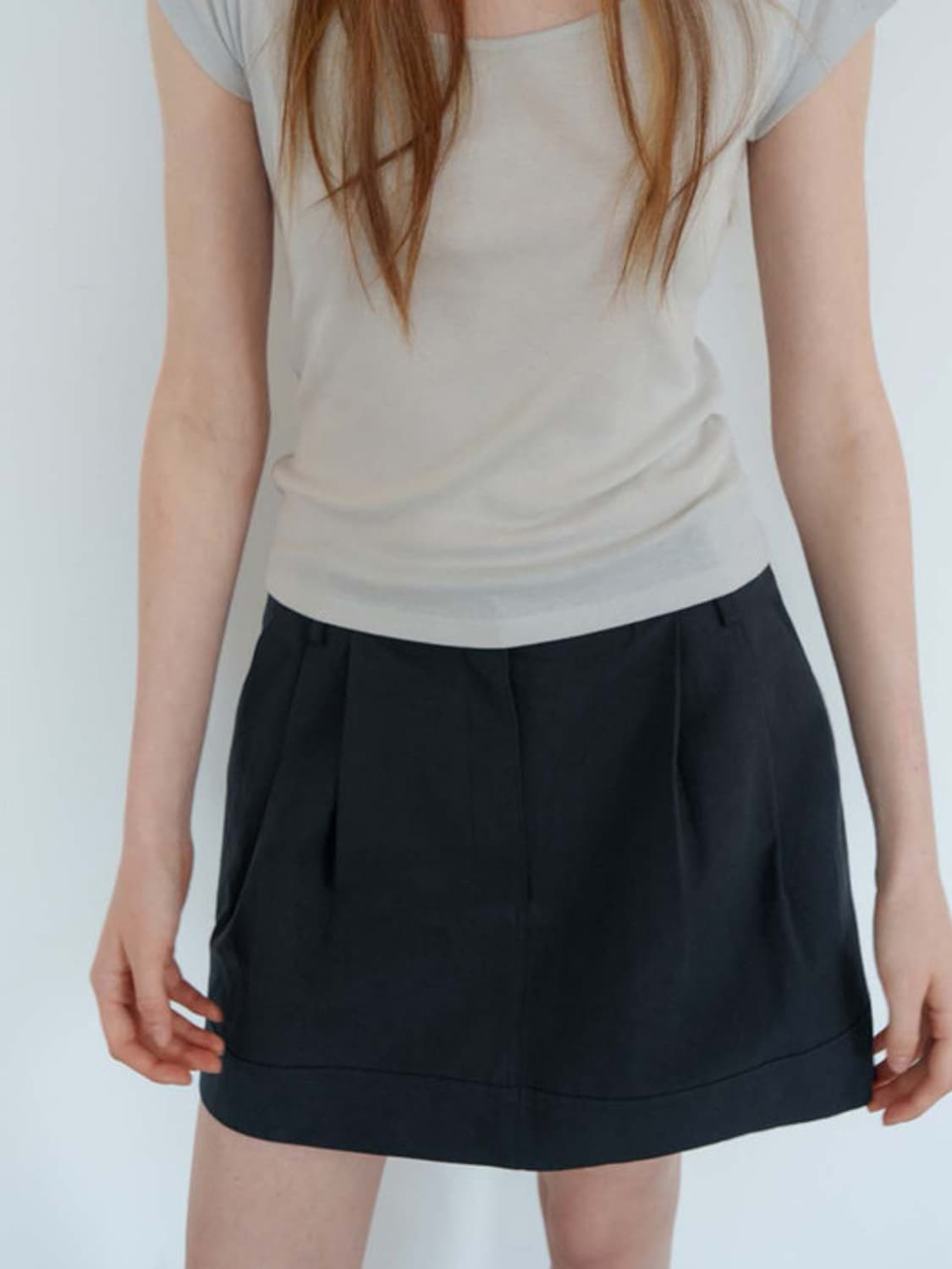 스러움 Amber Low Skirt_Navy 새상품 상품이미지3