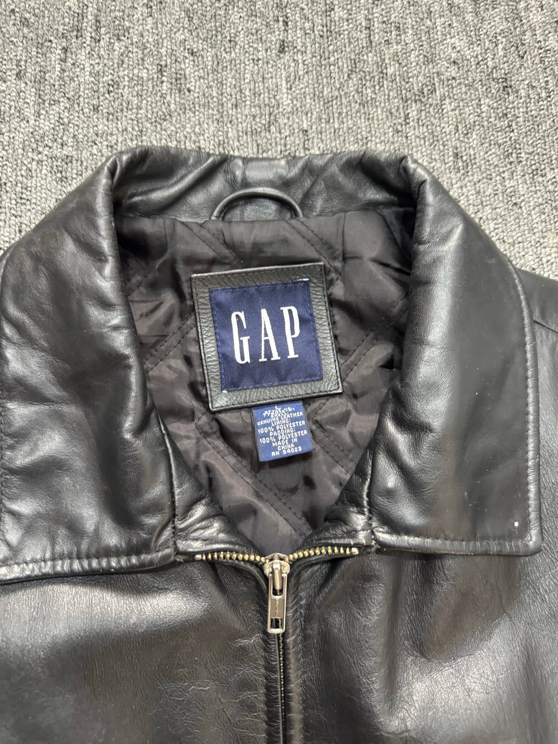 L) 올드갭 싱글라이더 카우하이드 레더 자켓 블랙 상품이미지4