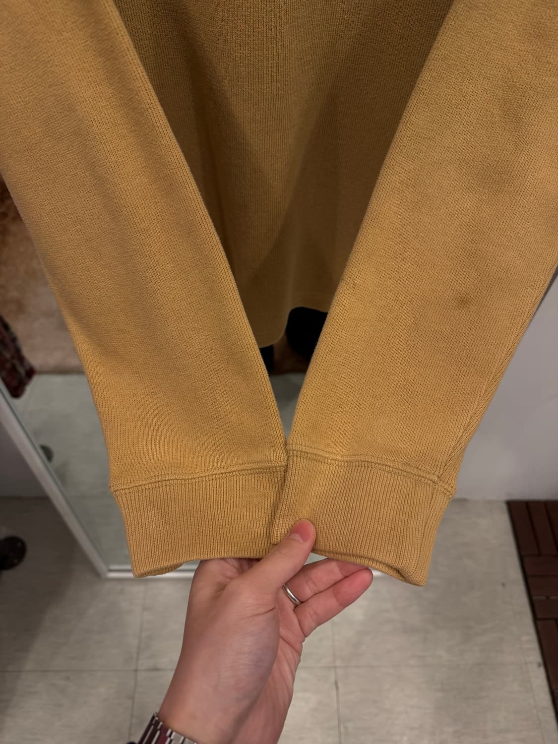 Polo RL 폴로 랄프로렌 하프넥 쿼터 집업 니트 (beige) 상품이미지2