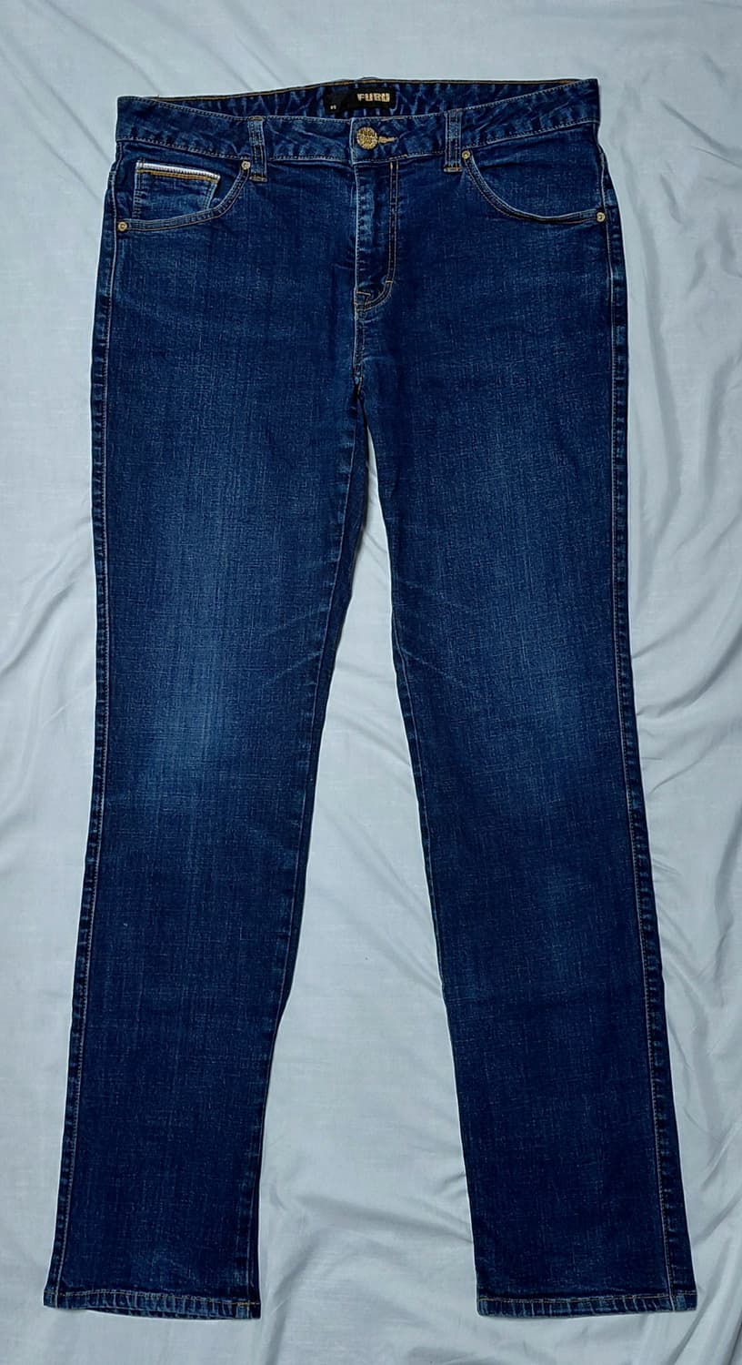 [FUBU/33] 푸부 다크 인디고 슬림 스트레이트 데님 (스판 함유) 상품이미지1