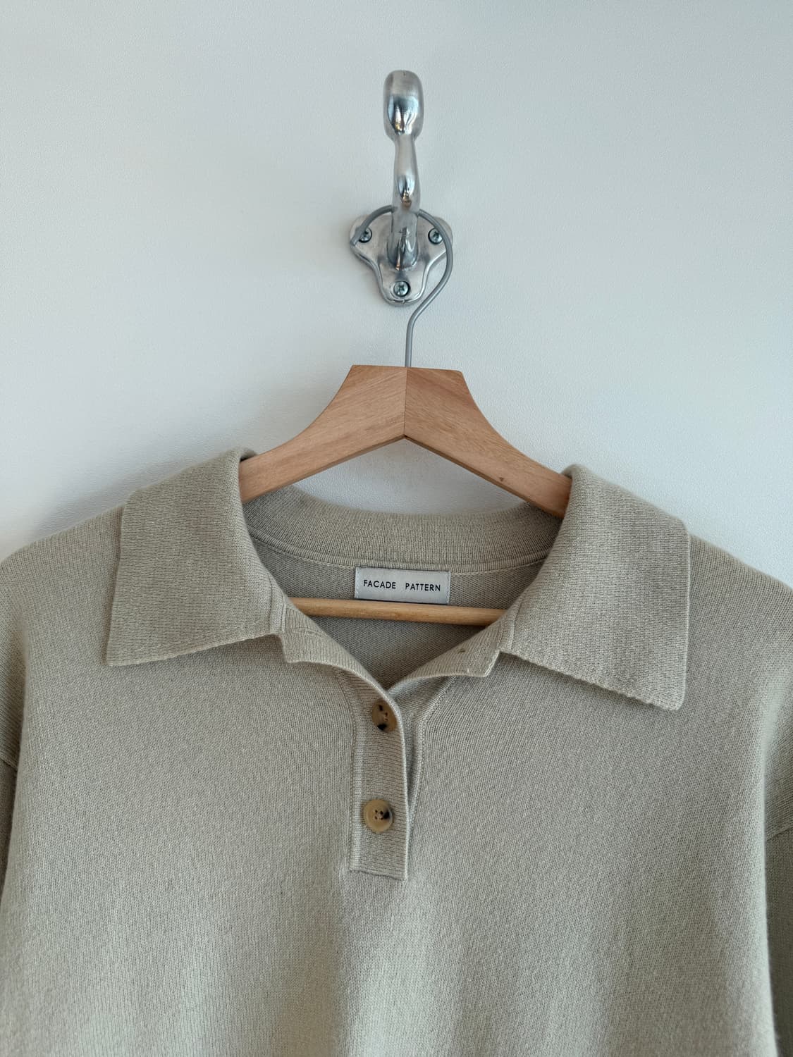 파사드패턴(FACADE PATERN) 하프 버튼업 니트 상품이미지3