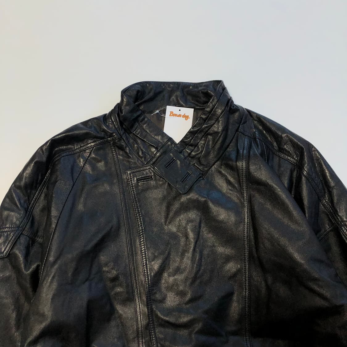 밀리터리 타입 스톰 플랩 레더 파카  상품이미지4